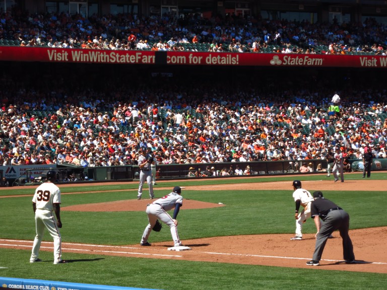 So close I could touch their bu...bats. :)